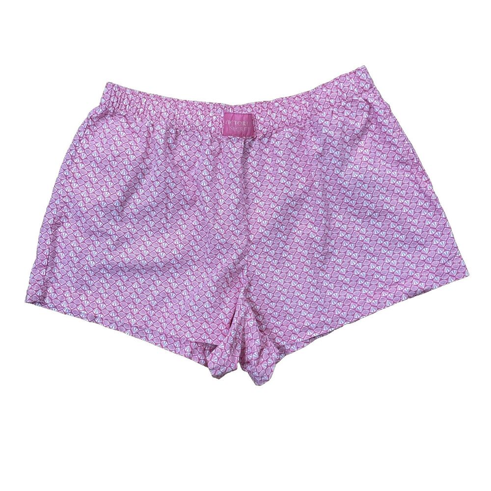 Victorias Secret Pink Fan Shell Print Pajama Shorts Womens Size Medium